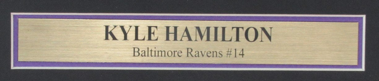 Kyle Hamilton Ravens Autographed 11x14 Photo Framed JSA 184987