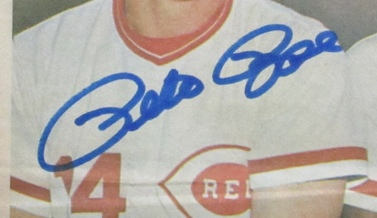 Pete Rose Autographed 1973 Sporting News Full Newspaper Reds JSA 182573