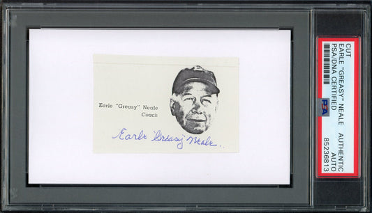 Earl Greasy Neal HOF Signed/Auto Cut Photo on 3x5 Card Eagles PSA/DNA 188263