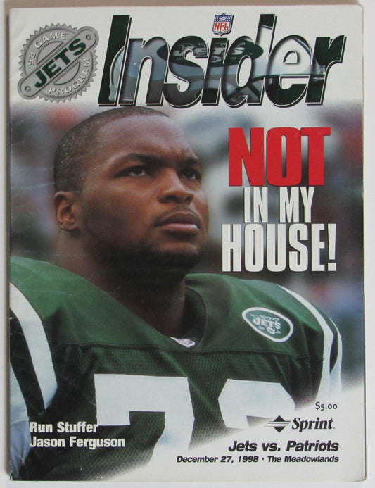 December 27, 1998 New York Jets vs. New England Patriots NFL Insider Program