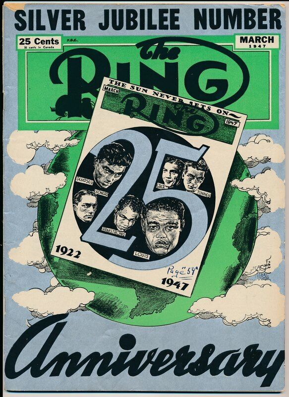 The RING March 1947 Boxing Magazine - Silver Jubilee Number on the cover 142037