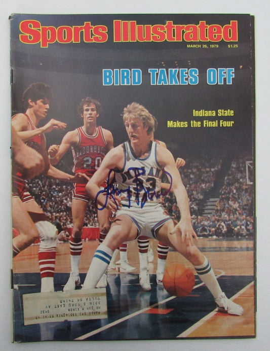 Larry Bird Autographed 1979 Sports Illustrated Magazine JSA Witness 189240