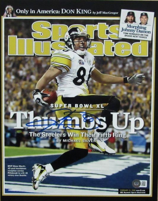 Hines Ward Autographed 11x14 Sports Illustrated Photo Steelers Beckett 180984