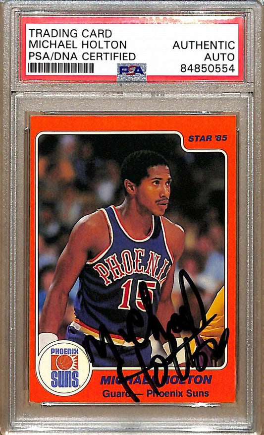 1984-85 Star Company #42 Michael Holton Suns Signed/Auto Card PSA/DNA 178972