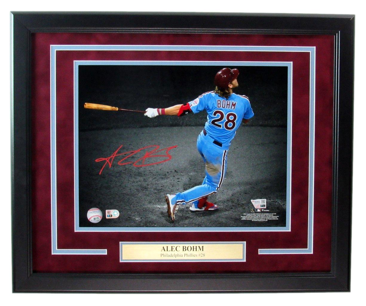 Alec Bohm Signed/Autographed 11x14 Photo Phillies Framed Fanatics 189921