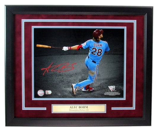 Alec Bohm Signed/Autographed 11x14 Photo Phillies Framed Fanatics 189921