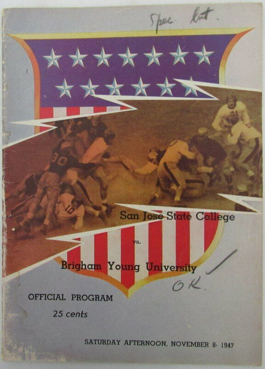 1947 San Jose State College vs. Brigham Young College Football Program 143485