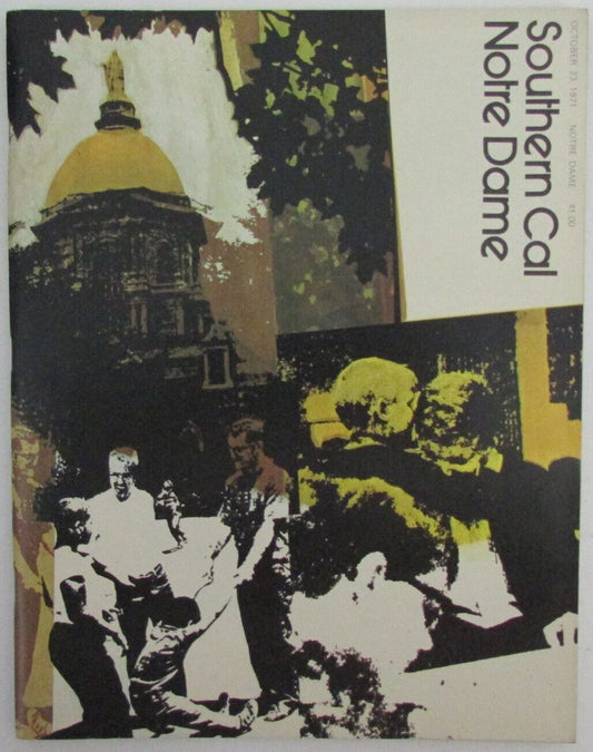 October 23, 1971 Southern Cal USC vs Notre Dame College Football Game Program