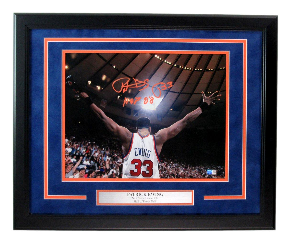 Patrick Ewing HOF Signed/Inscr 11x14 Photo Framed New York Knicks Steiner 190032
