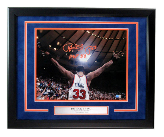 Patrick Ewing HOF Signed/Inscr 11x14 Photo Framed New York Knicks Steiner 190032