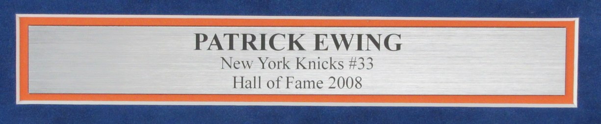 Patrick Ewing HOF Signed/Inscr 11x14 Photo Framed New York Knicks Steiner 190032