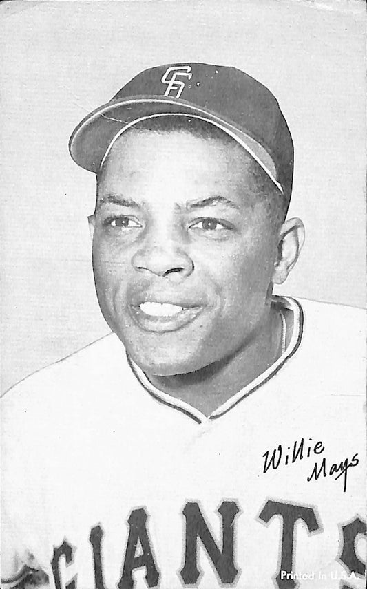 Willie Mays d.2024 San Francisco Giants HOF 1962 Exhibit Post Card 189514
