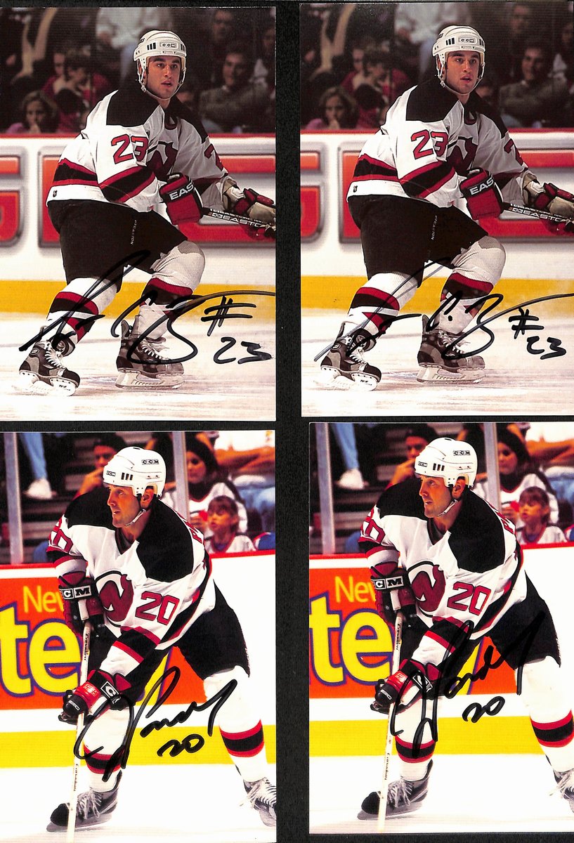 Lot of 4. Scott Gomez/Joey Daudolfo Signed 3.5x5.5 Team Postcards 189515