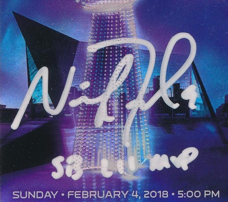Nick Foles Signed/Inscr 2018 Super Bowl 52 LII FULL Ticket PSA/DNA AUTO 9 190092