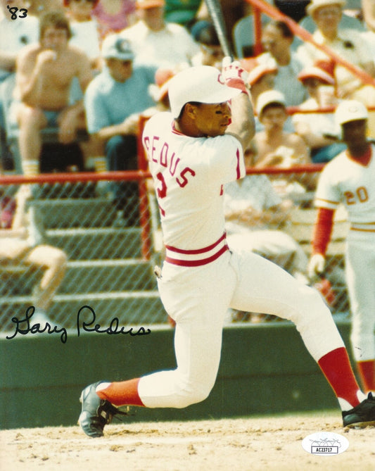 Gary Redus Autographed 8x10 Photo Cincinnati Reds JSA