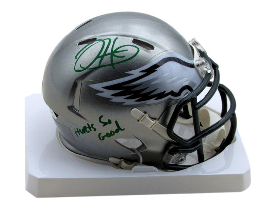 Jalen Hurts Autographed/Inscribed Mini Flash Football Helmet Eagles JSA 170481