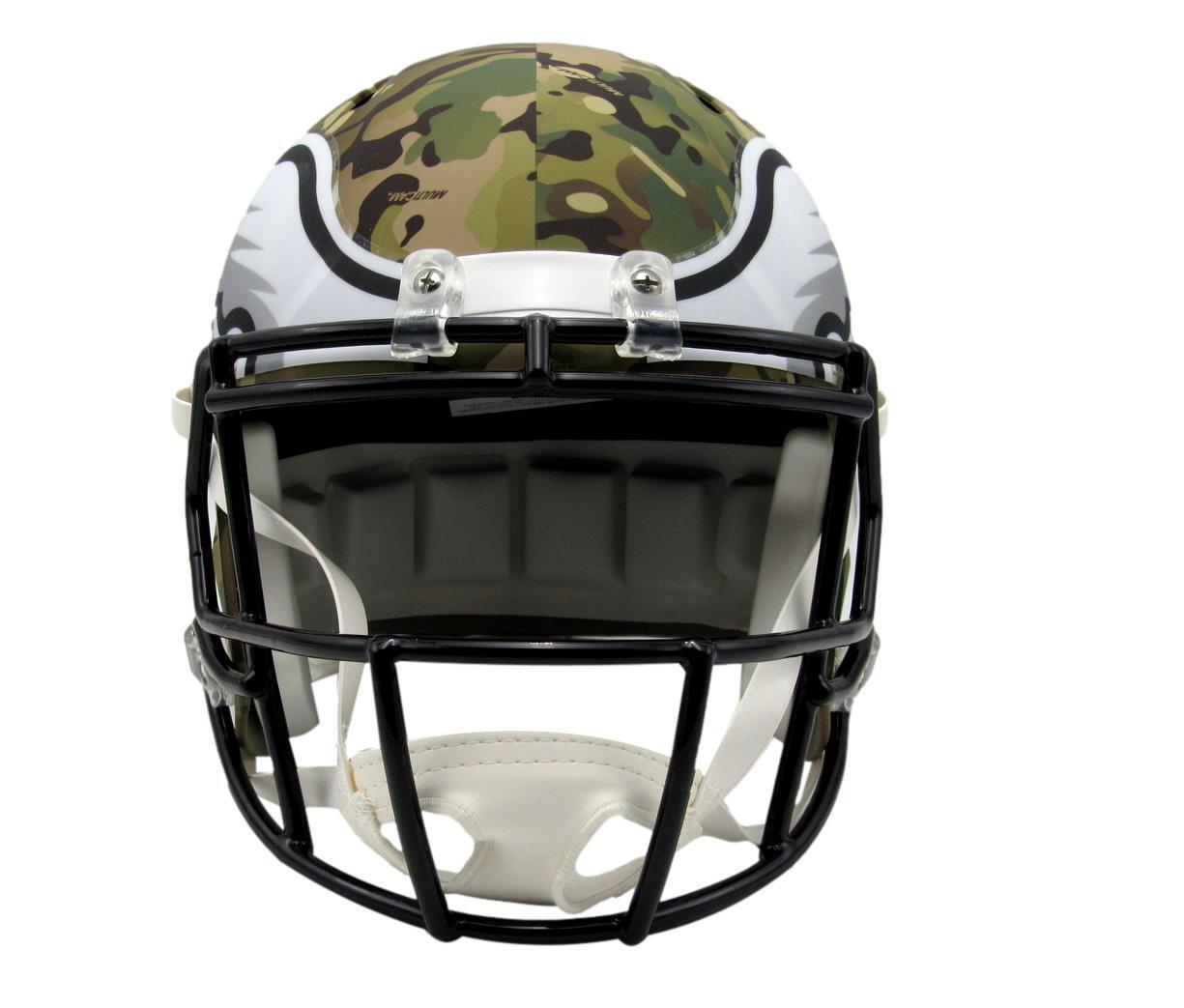 DeVonta Smith Signed Full Size Camo Replica Helmet Eagles Fanatics 177709