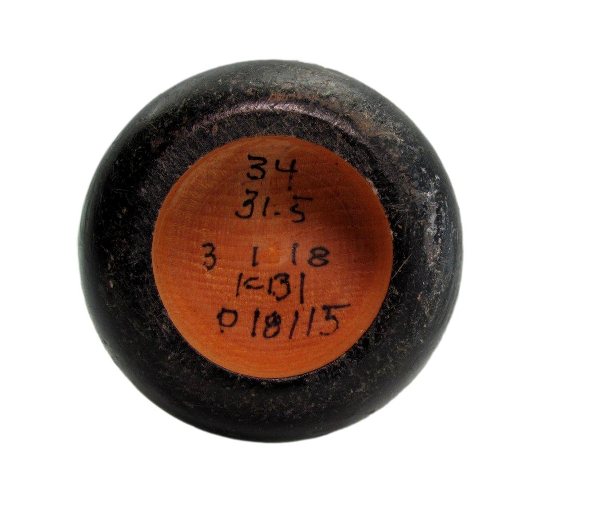 Daniel Johnson Autographed Sam Bat Game Used Cracked Baseball Bat Indians