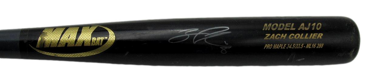 Zach Collier Autographed MAX Bat Game Used Cracked Baseball Bat Phillies
