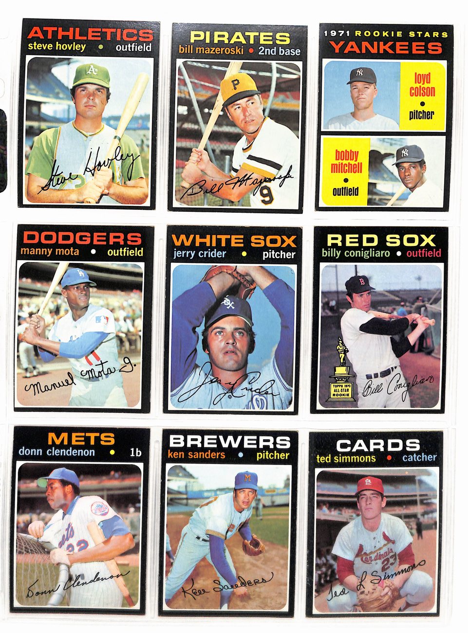 1971 Topps Baseball Card Complete Set (1-752) Clemente Aaron Ryan Bench 189640