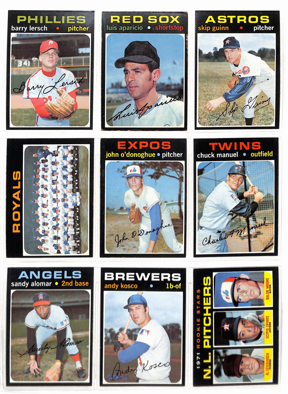 1971 Topps Baseball Card Complete Set (1-752) Clemente Aaron Ryan Bench 189640
