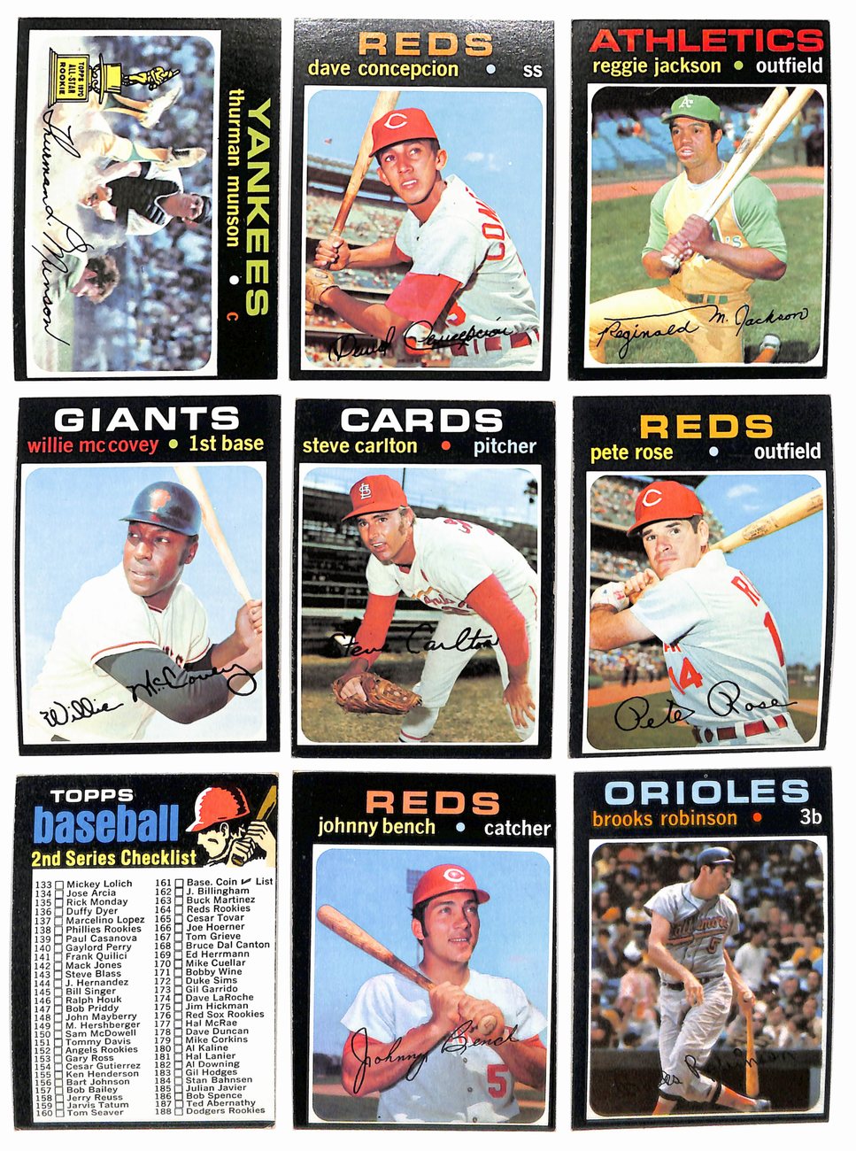 1971 Topps Baseball Card Complete Set (1-752) Clemente Aaron Ryan Bench 189640