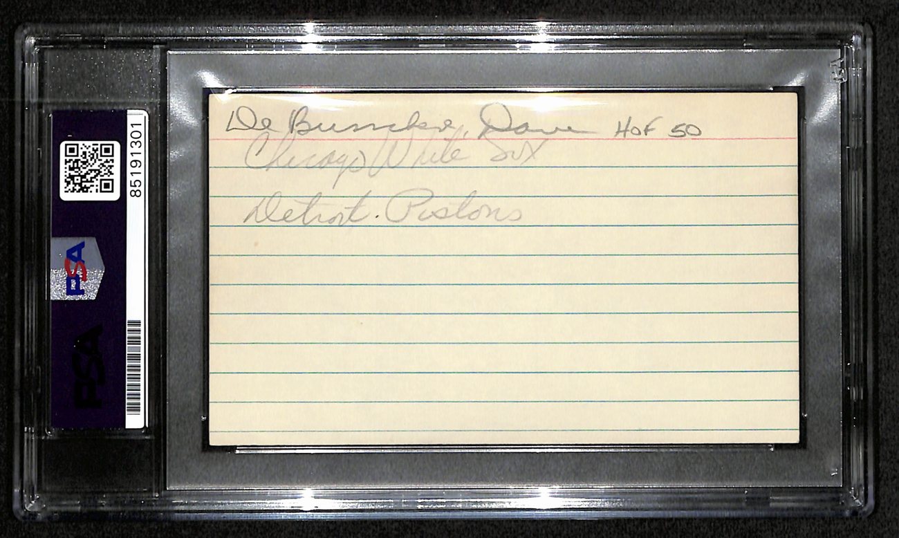 Dave DeBusschere HOF Signed/Auto 3x5 Index Card New York Knicks PSA/DNA 188568