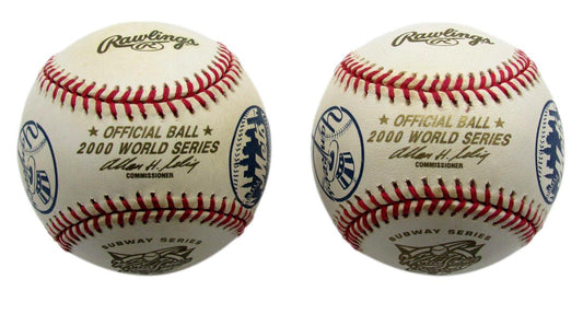 Lot of (2) Rawlings 2000 World Series Baseball Yankees vs. Mets 179626
