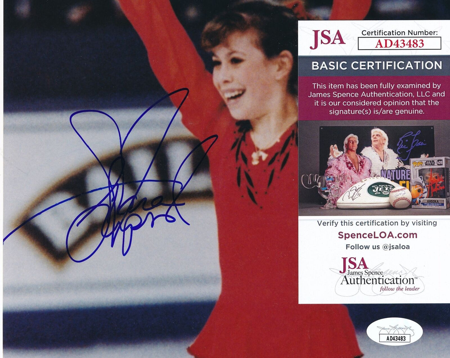 Tara Lipinski Autographed 8x10 Photo Olympic USA Figure Skating JSA