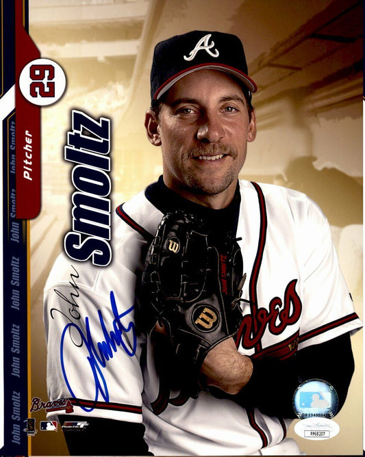 John Smoltz Atlanta Braves HOF  Signed /Autographed 8x10 Color Photo JSA 160423