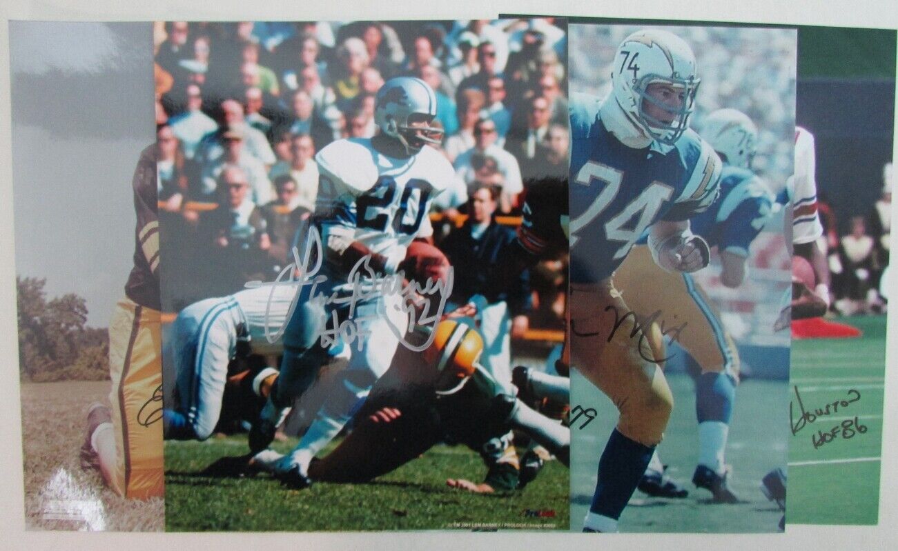 Lot of 7 Pro Football HOFers Signed 8x10 Photos incl. Maynard/Barney 157371