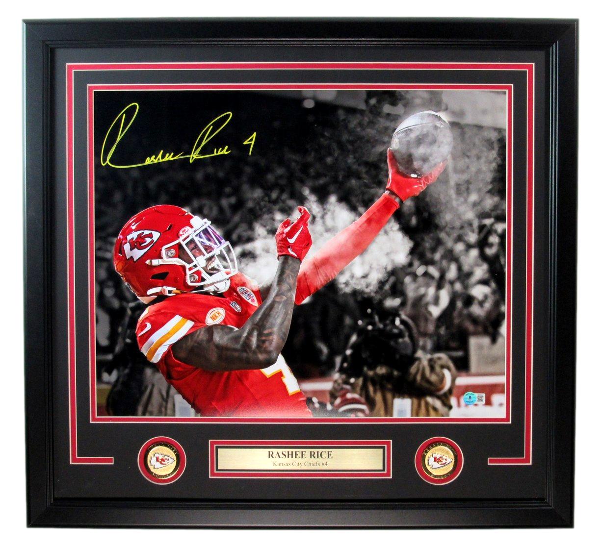 Rashee Rice Autographed 16x20 Photo Kansas City Chiefs Framed Beckett 186150