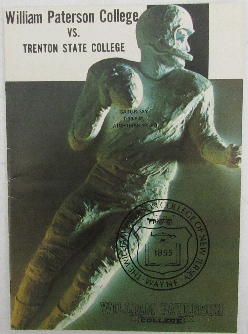 1973 William Peterson College vs. Trenton State Football Game Program 148798