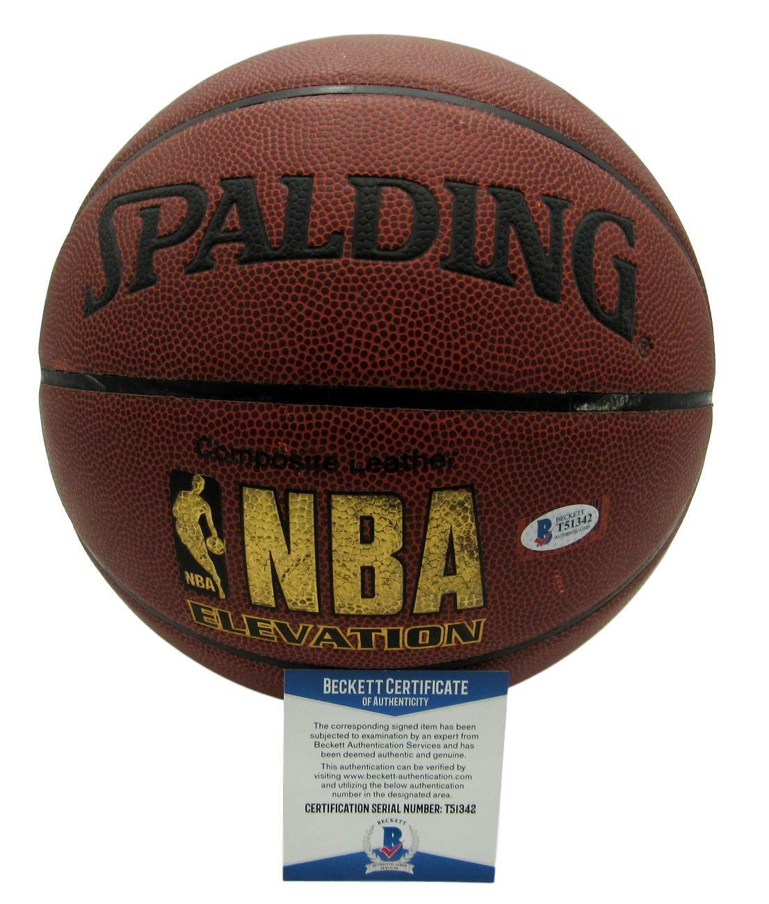 Marv Harshman HOF Signed Washington State Spalding Basketball Beckett 151715