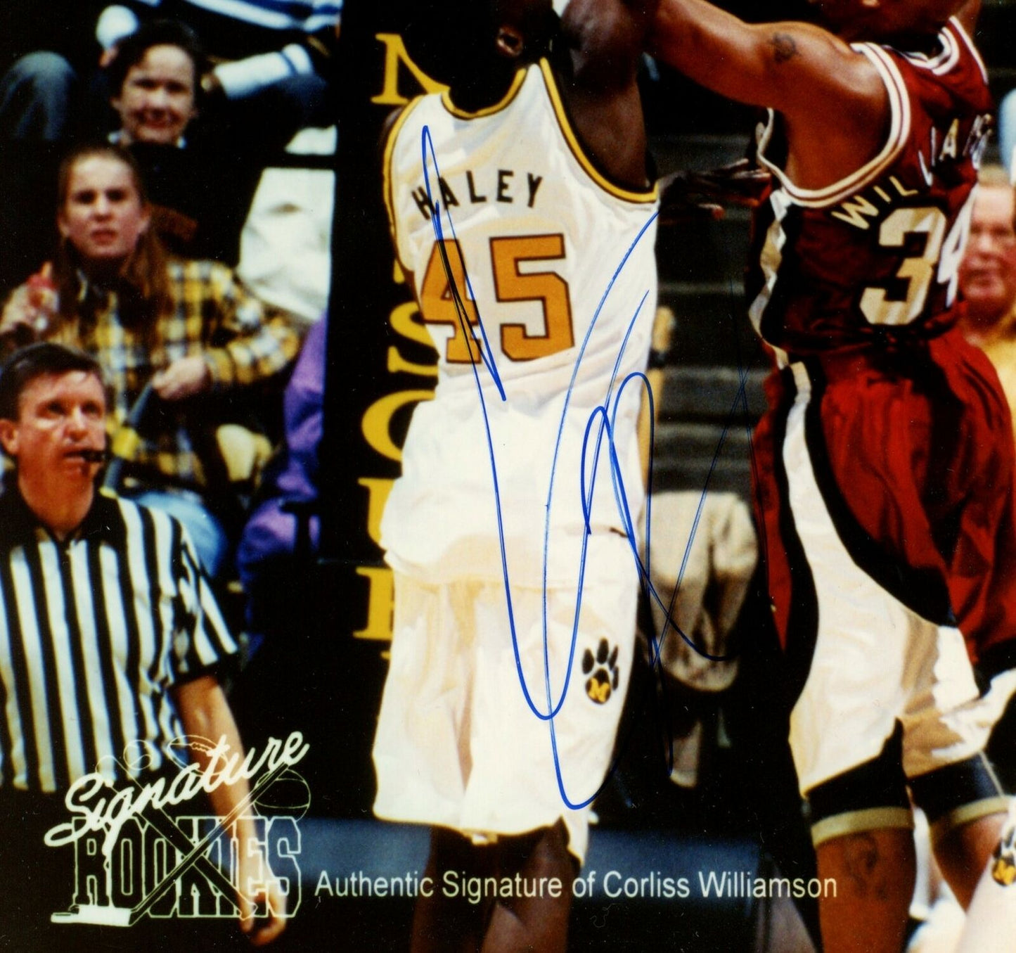 Corliss Wiliamson Kings Signed 1995 Signature Rookies Cert 8x10 Photo 153539