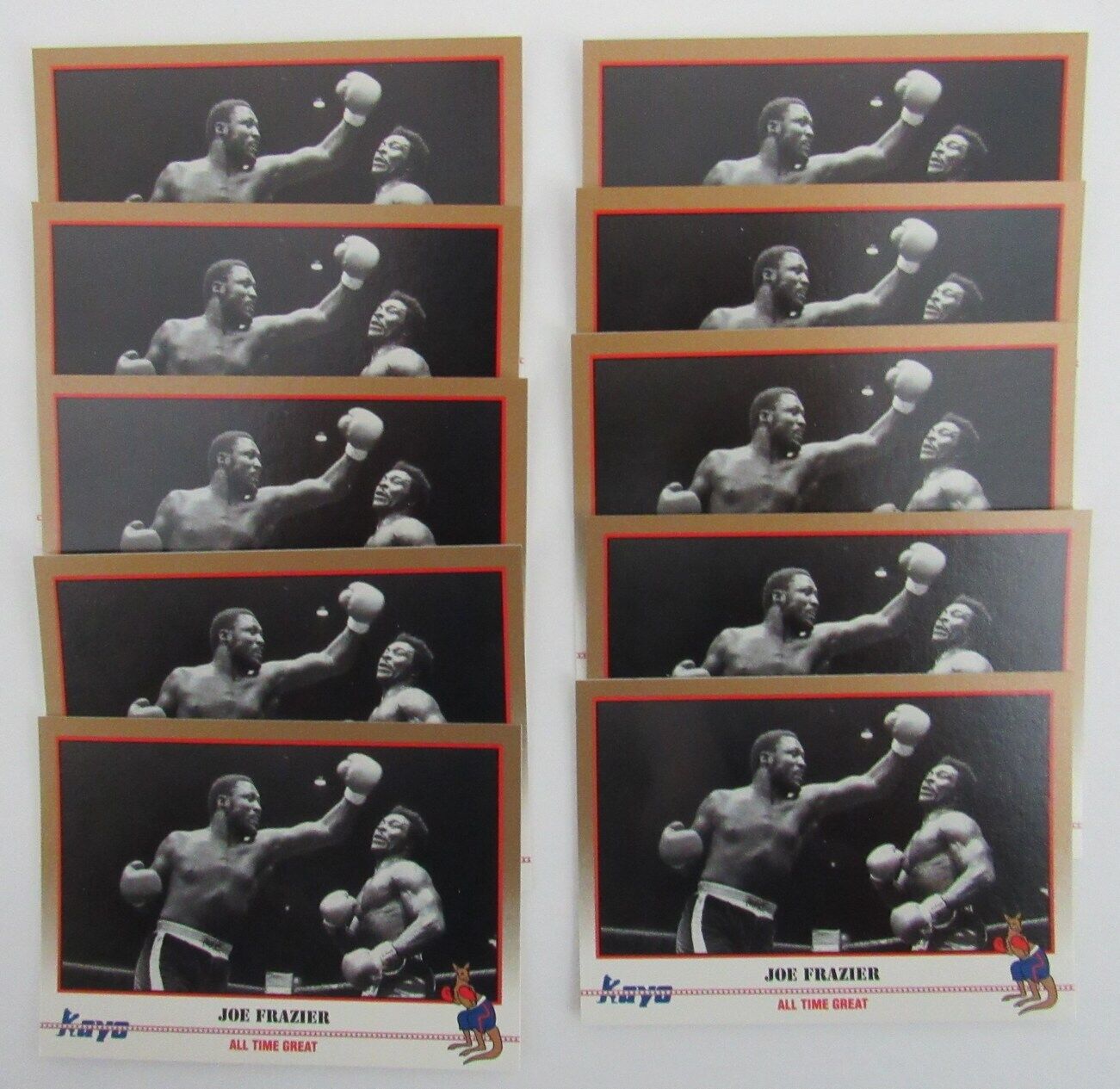 Lot of 10 Joe Frazier Boxer 1991 Kayo Trading Cards #248 158133