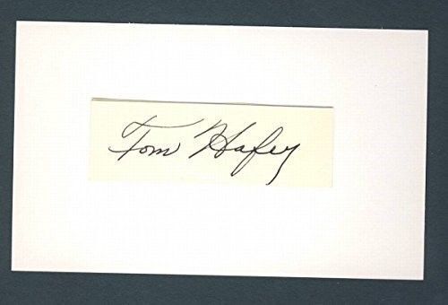 Tom Hafey Giants Browns Signed/Auto/Autograph Cut 3x5 Index Card PASS 124308