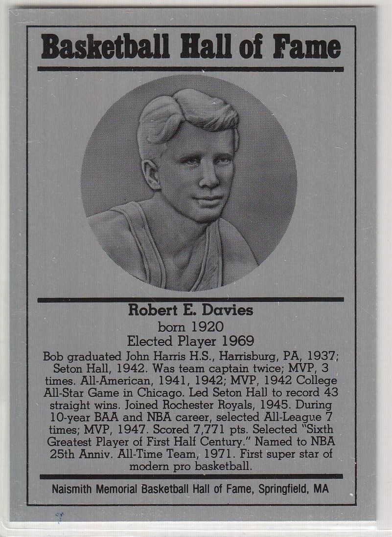 1986-2002 Basketball Hall of Fame Metallic ROBERT E. DAVIES Series 12 128784