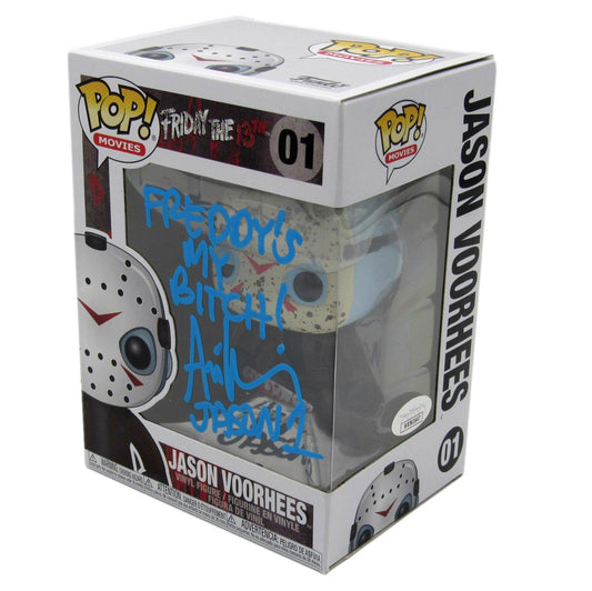 Ari Lehman Signed/Insc Funko Pop! #01 "Friday the 13th" Signed Blue JSA 190721