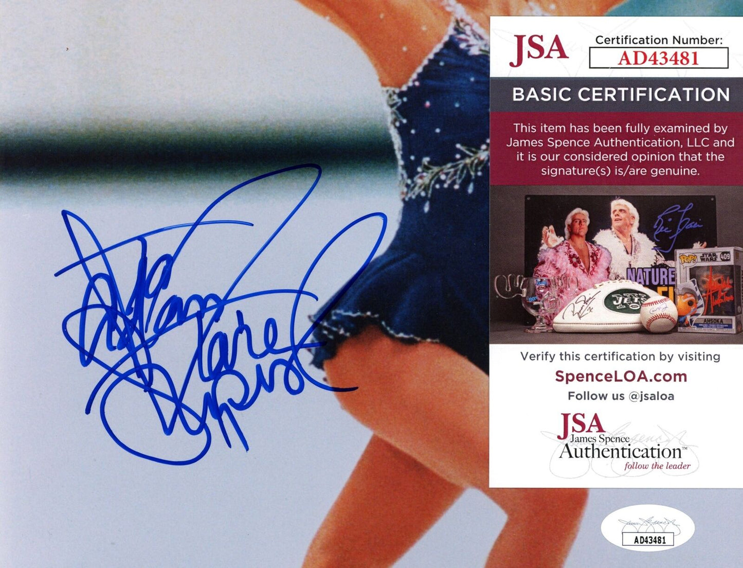 Tara Lipinski Autographed 8x10 Photo Olympic USA Figure Skating JSA