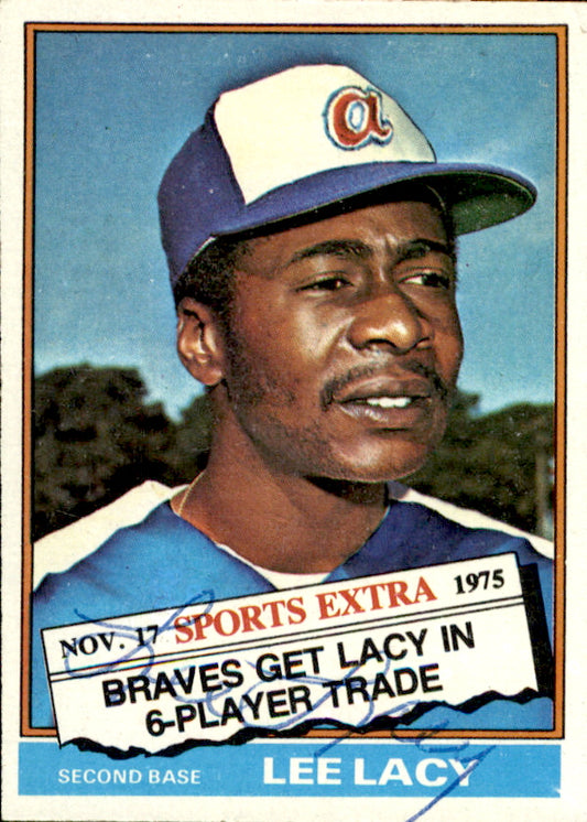 Lee Lacy Autographed 1976 TOPPS Card #99T Atlanta Braves 183409