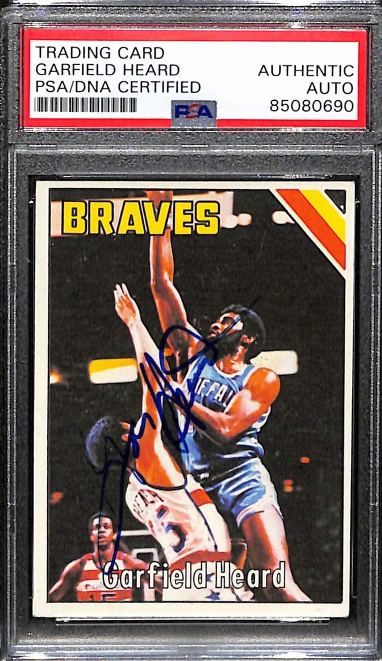 Garfield Heard Autographed 1975-76 Topps Card #136 Buffalo Braves PSA/DNA 184838