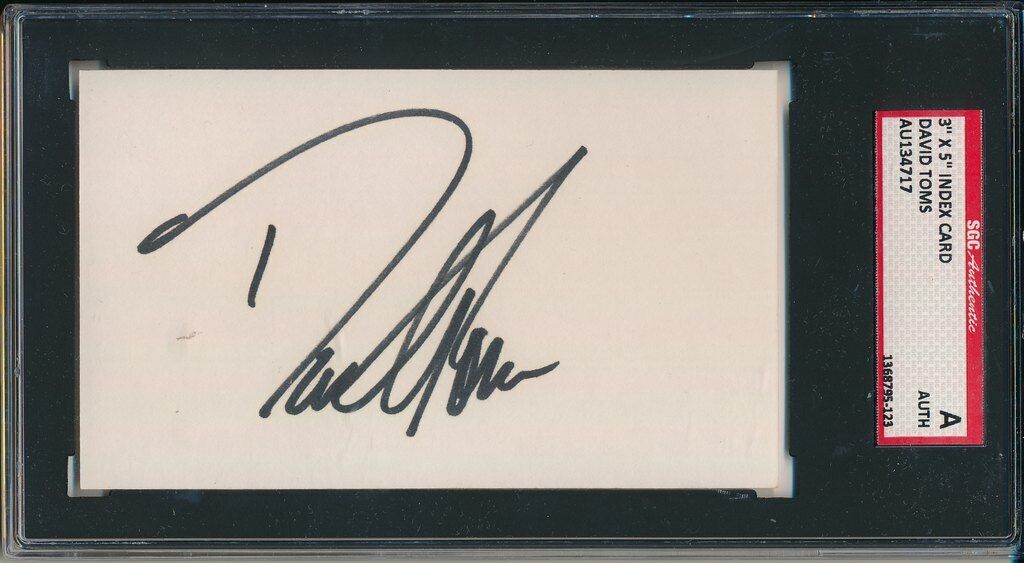 David Toms 2001 PGA Championship Signed 3x5 Index Card SGC 143755