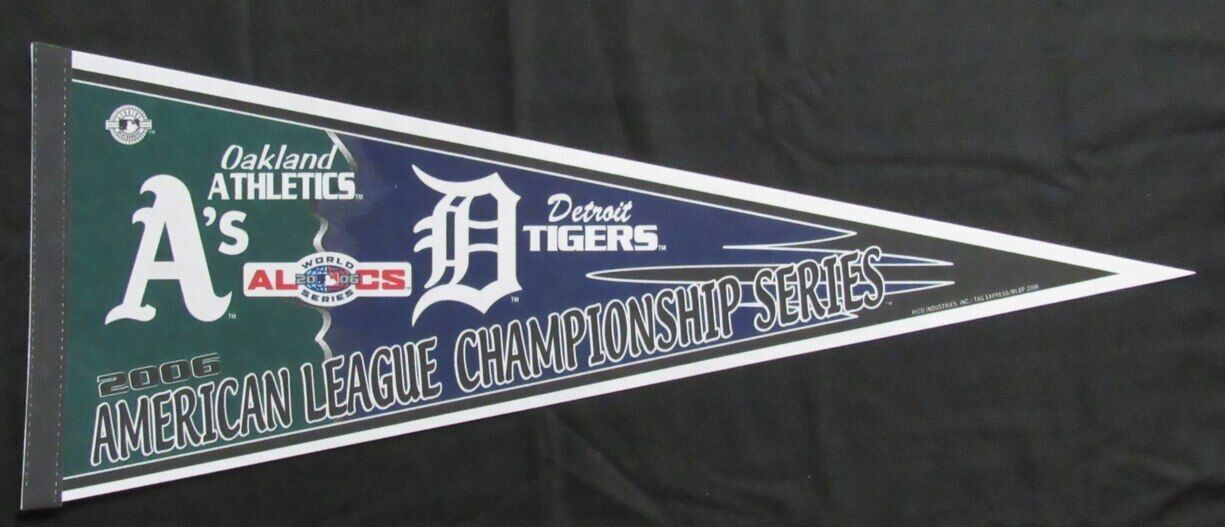 2006 AL Championship Series A's vs. Tigers 30x12 Felt Pennant 178346