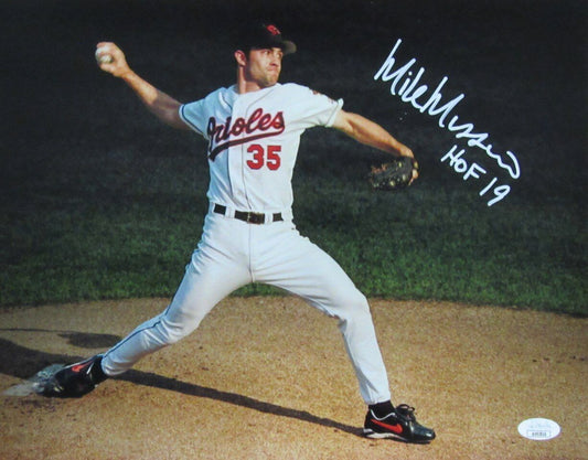 Mike Mussina HOF Autographed/Inscr 11x14 Photo Baltimore Orioles JSA 177095