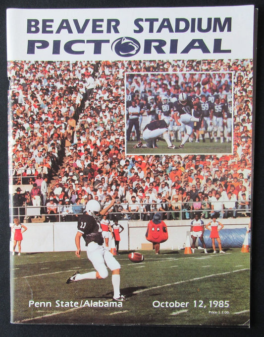 1985 Penn State vs. Alabama College Football Game Program 10/12