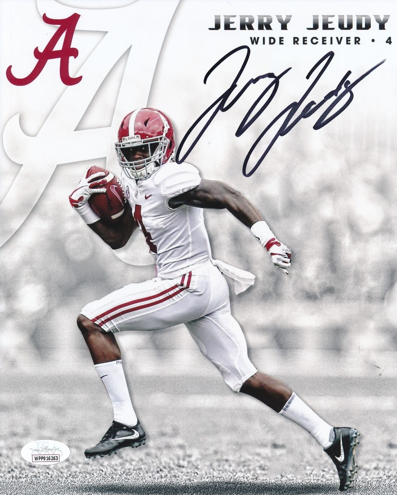 Jerry Jeudy Autographed 8x10 Photo University of Alabama JSA