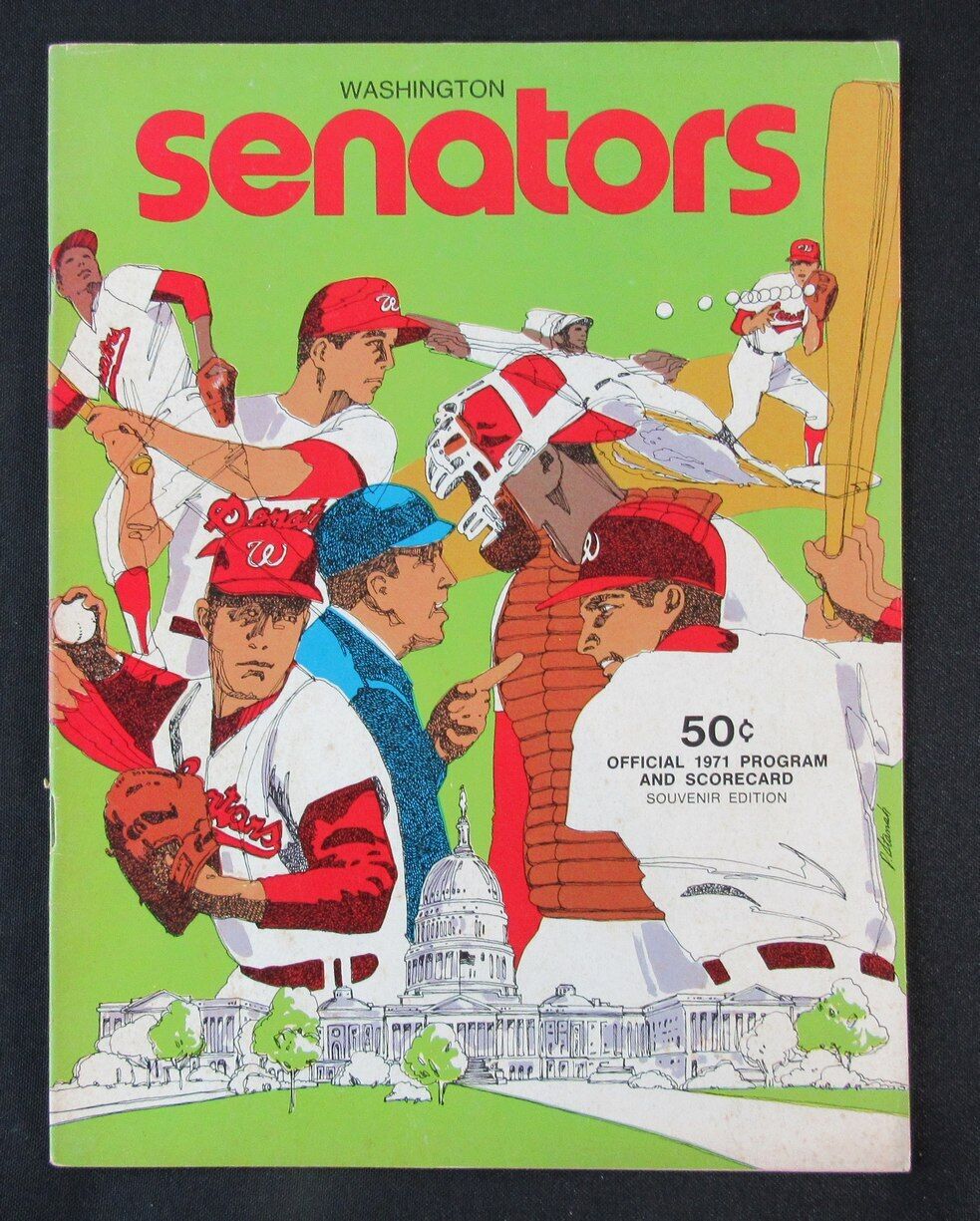 1971 Washington Senators vs. Boston Red Sox Program/Scorecard