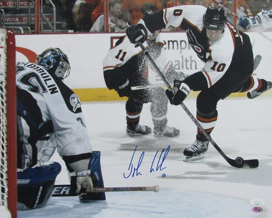 John LeClair Autographed 16x20 Photo Philadelphia Flyers JSA SV