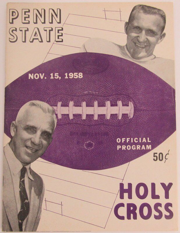 1958 Penn State Nittany Lions vs. Holy Cross Football Program 137679